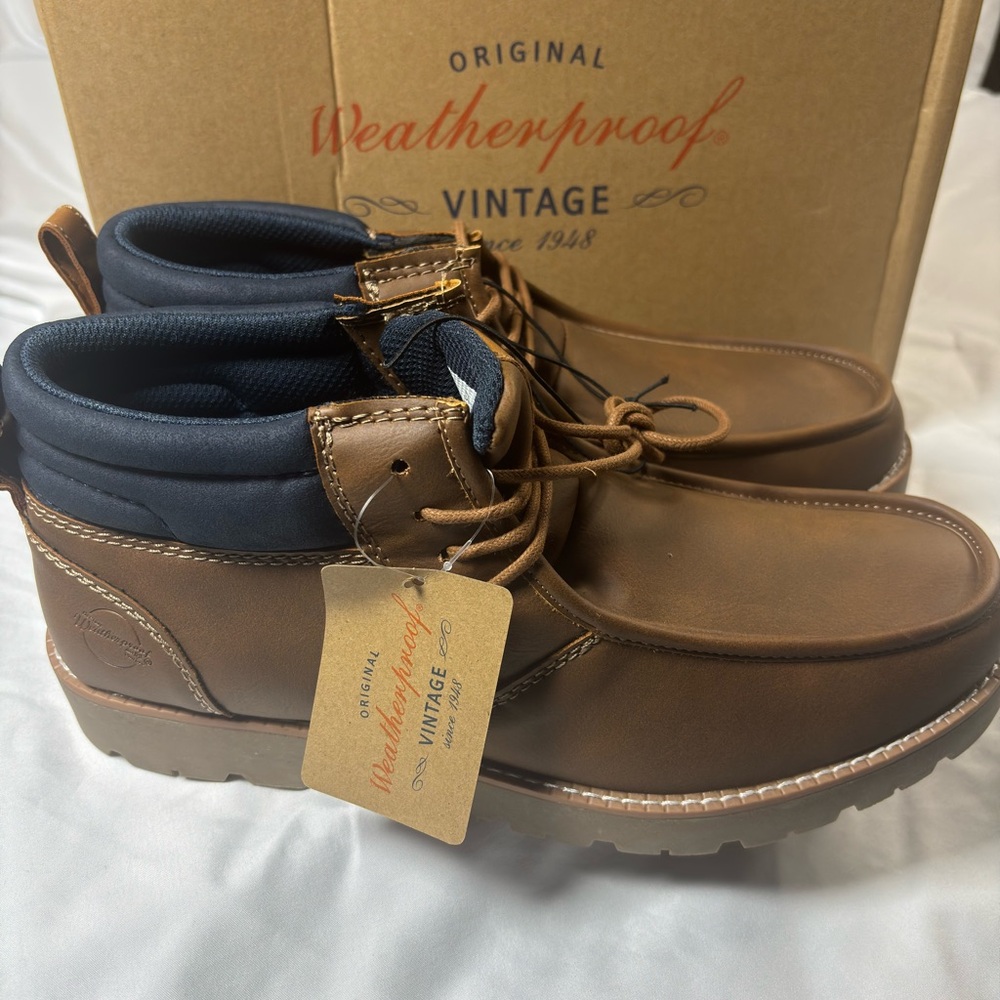 Original Weatherproof VINTAGE‎ Men's Tan leather Boots